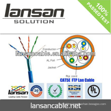 best price ftp cat5e lan cable 4p 24awg BC pass fluke test